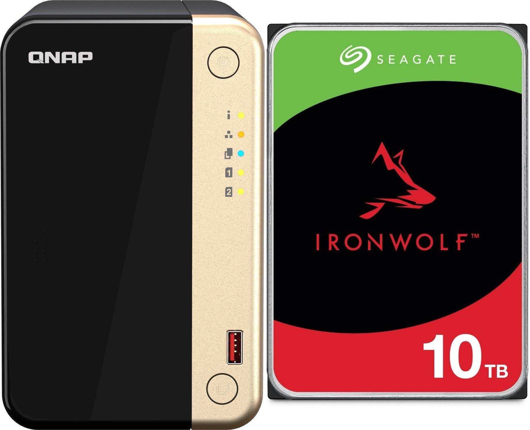Serwer plików Qnap TS-264-8G + Seagate IronWolf 10TB ST10000VN000