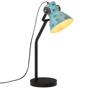 vidaXL Lampa stołowa, 25 W, postarzany niebieski, 17x17x60 cm, E27 - Lampy stojące - miniaturka - grafika 1