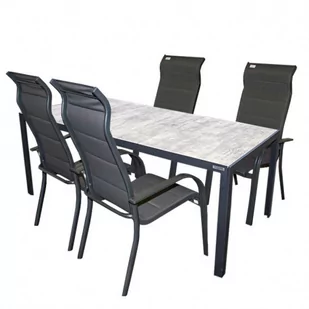 BERGAMO MIAMI szary - aluminiowy zestaw sof 4+1 - Meble ogrodowe - miniaturka - grafika 1