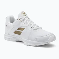 Buty sportowe damskie - Buty do tenisa damskie Babolat SFX3 AC Wimbledon white/gold - miniaturka - grafika 1
