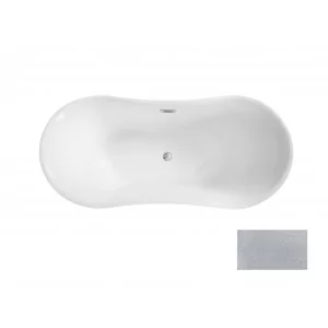 Besco WA-170-ASZ AMBER GLAM SREBRNA wanna wolnostojąca maskownica syfonu z przelewem złota 170 x 80 - Wanny - miniaturka - grafika 1