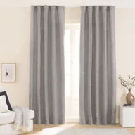 Zasłony - Zasłony strukturalne na taśmie 140 x 250 cm Smukee, 2 szt., brązowe - miniaturka - grafika 1