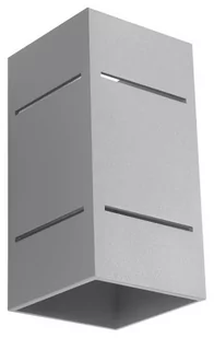 Sollux Lighting Lampa kinkiet Blocco, szara, 40 W - Lampy ścienne - miniaturka - grafika 1