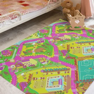Szyty na miarę dywanik dziecięcy Campus Green Wolny od zanieczyszczeń dywanik uliczny Rozmiar: 140x300 cm - Dywany dla dzieci - miniaturka - grafika 1