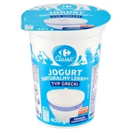 Kefiry, jogurty, maślanki - Carrefour Classic Jogurt naturalny lekki typ grecki 400 g - miniaturka - grafika 1