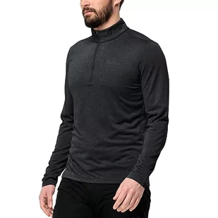 Jack Wolfskin Męska bluza termiczna, czarna, 3XL - Bluzy męskie - miniaturka - grafika 1
