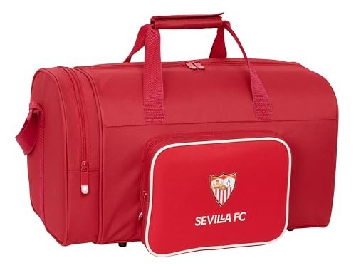 Safta SEVILLA FC - torba sportowa dla dzieci, plecak, idealny dla dzieci w różnym wieku, wygodna i wszechstronna, jakość i wytrzymałość, 47 x 27 x 26 cm, Czerwone, M, Casual