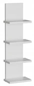 Półki do salonu - Półka wisząca ścienna panel 4 półki mocowanie niewidoczne 80 cm biała mat - miniaturka - grafika 1