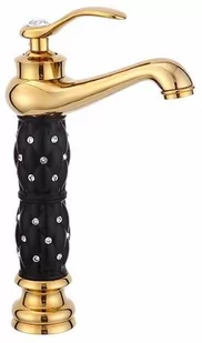Bateria umywalkowa retro KLIA złota z czarnym - złoty z czernią - Baterie umywalkowe - miniaturka - grafika 1