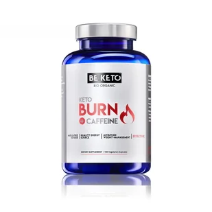 Suplement diety, BeKeto Keto Burn z Kofeiną – spalacz tłuszczu – 180 kapsułek - Witaminy i minerały - miniaturka - grafika 1