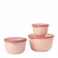 Miski i półmiski - MEPAL MEPAL CIRQULA KOMPLET 3 MISEK Z WIECZKIEM 500 ML + 1 L + 2 L NORDIC BLUSH 106231074300 - miniaturka - grafika 1