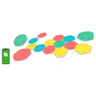Nanoleaf Zestaw Nanoleaf Shapes Hexagons Starter Kit (15x paneli świetlnych, 1x kontroler) - Systemy inteligentnych domów - miniaturka - grafika 1