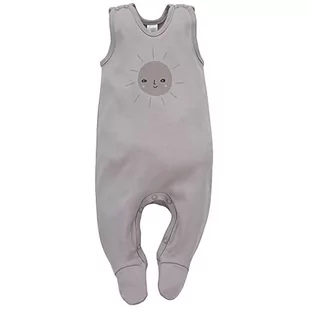 Pinokio Dziecięcy kombinezon Hello, 100% cotton grey with suns, unisex rozm. 50-68 (56), szary, 56 - Śpiochy dla niemowląt - miniaturka - grafika 1