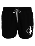 Kąpielówki męskie - Calvin Klein Szorty kąpielowe w kolorze czarnym - miniaturka - grafika 1