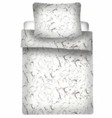 Pościel - Jerry Fabrics Pościel z mikrofibry 140x200 Marmur biała beżowa poszewka 70x90 - miniaturka - grafika 1
