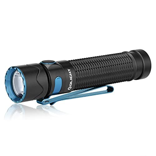 OLIGHT Warrior Mini 2 latarka LED 1750 lumenów, zasięg 220, czas pracy do 45 dni, 5 trybów oświetlenia, latarka taktyczna z możliwością ponownego ładowania EDC, na kemping, przygody, sytuacje awaryjne (czarna)