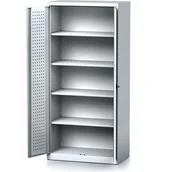 Szafy i regały magazynowe - Alfa 3 Szafa warsztatowa MECHANIC, 1950 x 920 x 500 mm, 4 półki, szare drzwi 1262647 - miniaturka - grafika 1