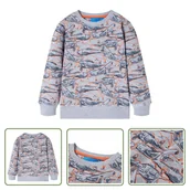 Bluzy dla dziewczynek - Bluza dziecięca - szary melanż - 128 - Bluza Dla Dziecka - miniaturka - grafika 1