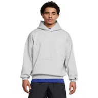 Bluzy sportowe męskie - Męska bluza dresowa nierozpinana z kapturem Under Armour UA Icon Fleece Os Hood - szara - UNDER ARMOUR - miniaturka - grafika 1
