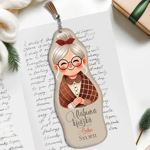 Oryginalna ZAKŁADKA do Książki Prezent Dla Babci z Imieniem - Zakładki indeksujące - miniaturka - grafika 1