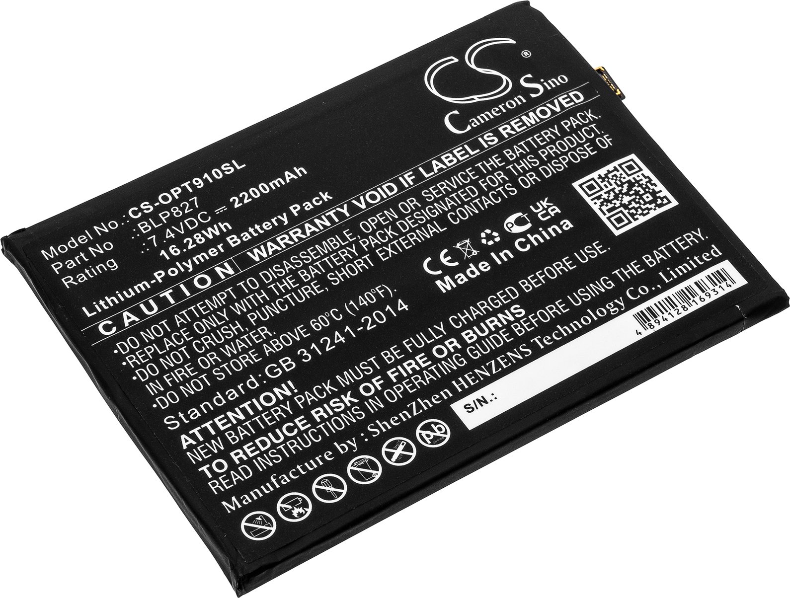 TECHTEK Baterie kompatybilny z [Oneplus] 9 Pro 5G, LE2120, LE2121, LE2123, LE2125, LE2127 zastępuje BLP827