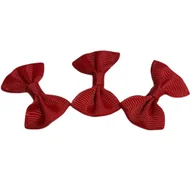 Prace ręczne dla dzieci - [0066204] Kokardka rypsowa bordowa 3szt - miniaturka - grafika 1