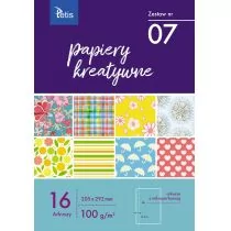 Tetis Papiery kreatywne 205x292mm 16 arkuszy zestaw nr 07 KB030-07 - Zabawki kreatywne - miniaturka - grafika 1