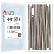 Szkła hartowane na telefon - Folia naklejka skórka strukturalna na TYŁ+BOKI do Samsung Galaxy A70 -  Tkanina Paski Mix - apgo SKINS - miniaturka - grafika 1
