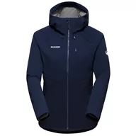 Kurtki i kamizelki sportowe damskie - Kurtka damska Mammut Ultimate Comfort SO Hooded Jacket Women Rozmiar: S / Kolor: niebieski - miniaturka - grafika 1