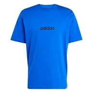 Koszulki męskie - adidas Mężczyźni ESSENTIALS LINEAR SINGLE JERSEY TEE, team royal blue/black, S - miniaturka - grafika 1