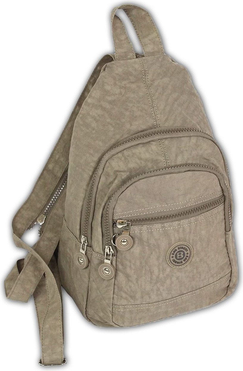 Torba Street Crinkle Nylon damski plecak rekreacyjny jasnobrązowy 21x13x35 D2ORJ200L