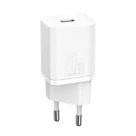 Ładowarki do telefonów - Baseus Super Si 1C szybka ładowarka USB Typ C 20 W Power Delivery biały (CCSUP-B02) - miniaturka - grafika 1