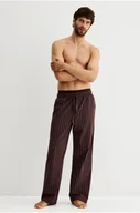 Piżamy damskie - H & M - Popelinowe spodnie Relaxed Fit - Fioletowy - H&M - miniaturka - grafika 1