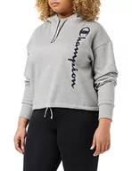Bluzy damskie - Champion Damska bluza z kapturem American Classics Maxi, jasnoszary melanż, M - miniaturka - grafika 1