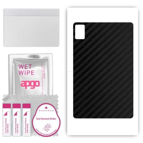 folia naklejka skórka strukturalna na TYŁ do HTC 101 Plus - Carbon Czarny - apgo SKINS