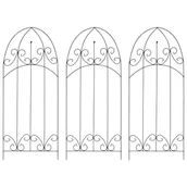 Kratki i pergole - vidaXL Drabinki na rośliny pnące, 3 szt., czarne, 40x100 cm, żelazo - miniaturka - grafika 1