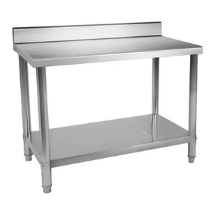 Royal Catering Stół roboczy ze stali nierdzewnej - rant - 100 x 70 cm - RCAT-100/70-N - Wózki na żywność - miniaturka - grafika 1