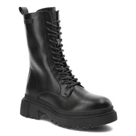 Botki damskie - Czarne Glany Big Star Damskie Ocieplane Obuwie - miniaturka - grafika 1