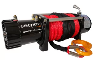 Wyciągarka Escape 12000 lbs 12.0x [5443kg] z liną syntetyczną 12V (lina: 10mm 28m czerwona 10400kg +hak) 8188001 - Wciągarki - miniaturka - grafika 2