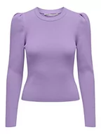 Swetry damskie - ONLY Sweter damski podkreślający sylwetkę buforowy, Purple Rose, XXS - miniaturka - grafika 1