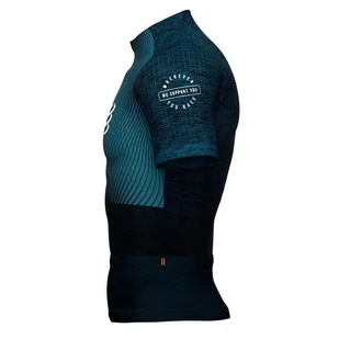 COMPRESSPORT Koszulka kompresyjna do biegania TRAIL POSTURAL SS TOP 2020 niebieska - Koszulki sportowe męskie - miniaturka - grafika 4