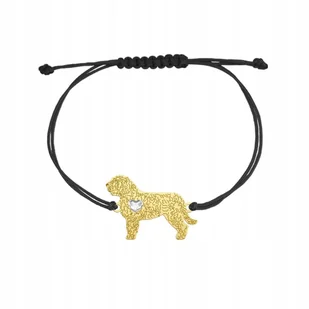 Bransoletka Złota z psem Hiszpański Pies Dowodny 925 Biżuteria GRAWER - Bransoletki - miniaturka - grafika 1