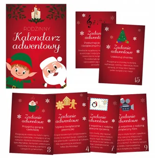 KALENDARZ ADWENTOWY RODZINNY ŚWIĄTECZNY DLA DZIECI ZADANIA GRA 24 KARTY - Ozdoby bożonarodzeniowe - miniaturka - grafika 1