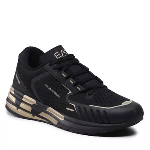 Półbuty męskie - Sneakersy EA7 Emporio Armani X8X094 XK239 M701 Triple Black/Gold Training - grafika 1