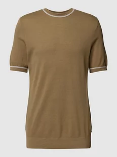 T-shirt z paskami w kontrastowym kolorze model ‘Oricco’ - Koszulki męskie - miniaturka - grafika 1