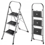 Drabiny - KADAX Drabina Domowa 3 Stopniowa Aluminiowa 150 kg - miniaturka - grafika 1