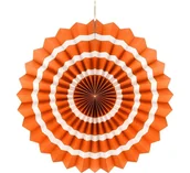 Dekoracje domu - GODAN Rozeta wisząca "3 paski", pomarańczowa, 40 cm - miniaturka - grafika 1