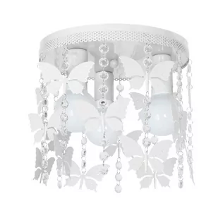 Milagro Plafon LAMPA sufitowa ANGELICA 1164 okrągła OPRAWA dziecięca motylki crystal białe 1164 - Lampy sufitowe - miniaturka - grafika 1