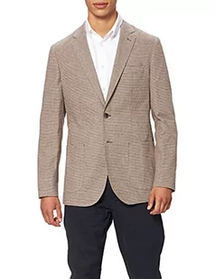 Hackett London Męska kurtka Strch Flan Ptooth JKT, 8 lgbrązowy/beżowy, 50 PL/Dlugie - Kurtki męskie - miniaturka - grafika 1