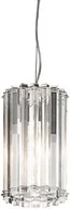 Lampy sufitowe - LAMPA WISZĄCA Crystal Skye mała, kryształowa, chromowane detale, styl glamour, 1 źródło światła - miniaturka - grafika 1